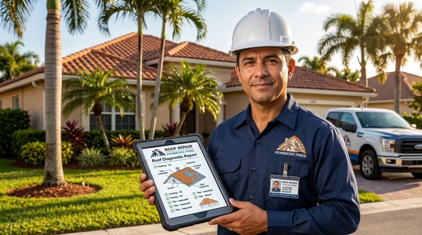 Step flashing installation at a roof-to-wall transition on a Pembroke Pines FL home